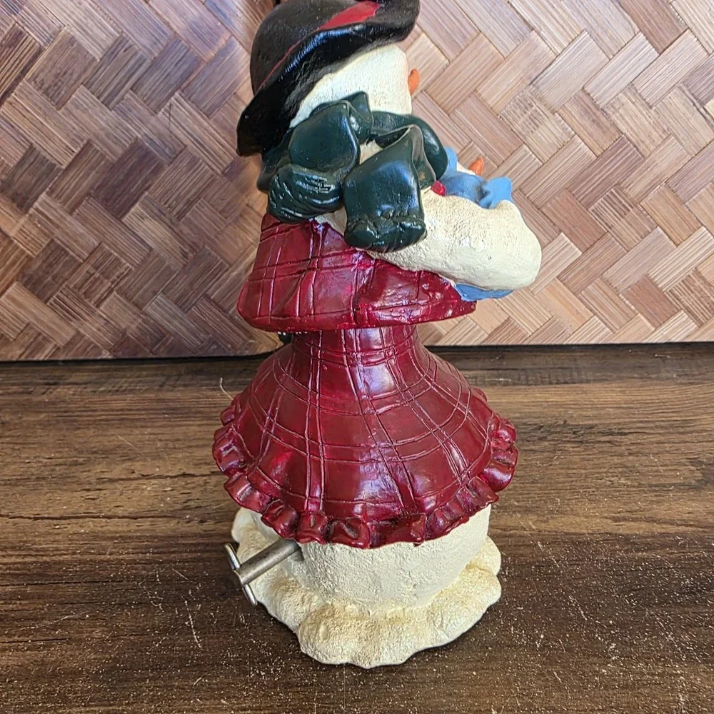 TJ's Christmas Cherish the‎ Memories Snowman Figurine Music Box Holiday Works